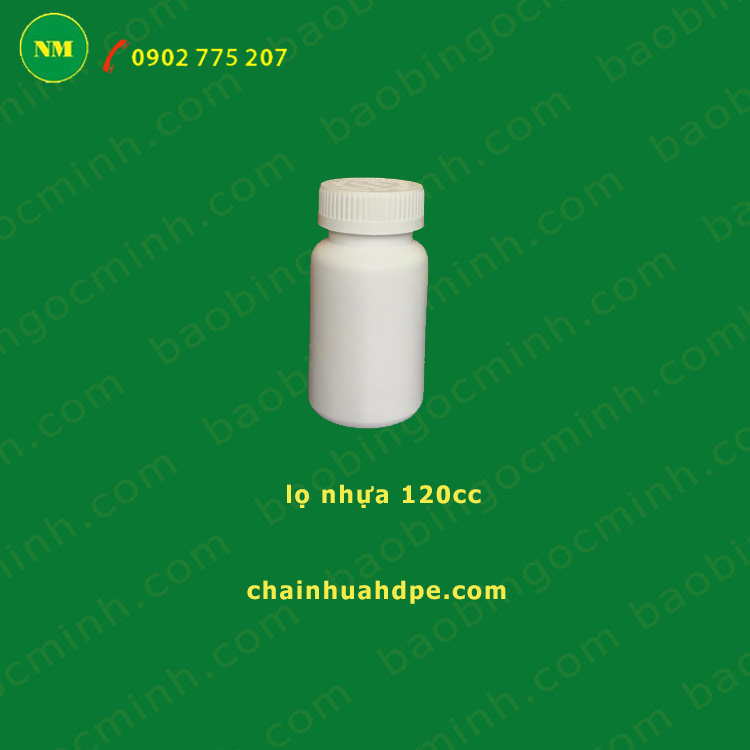 lọ nhựa đựng dược phẩm 120cc nhựa hdpe. 