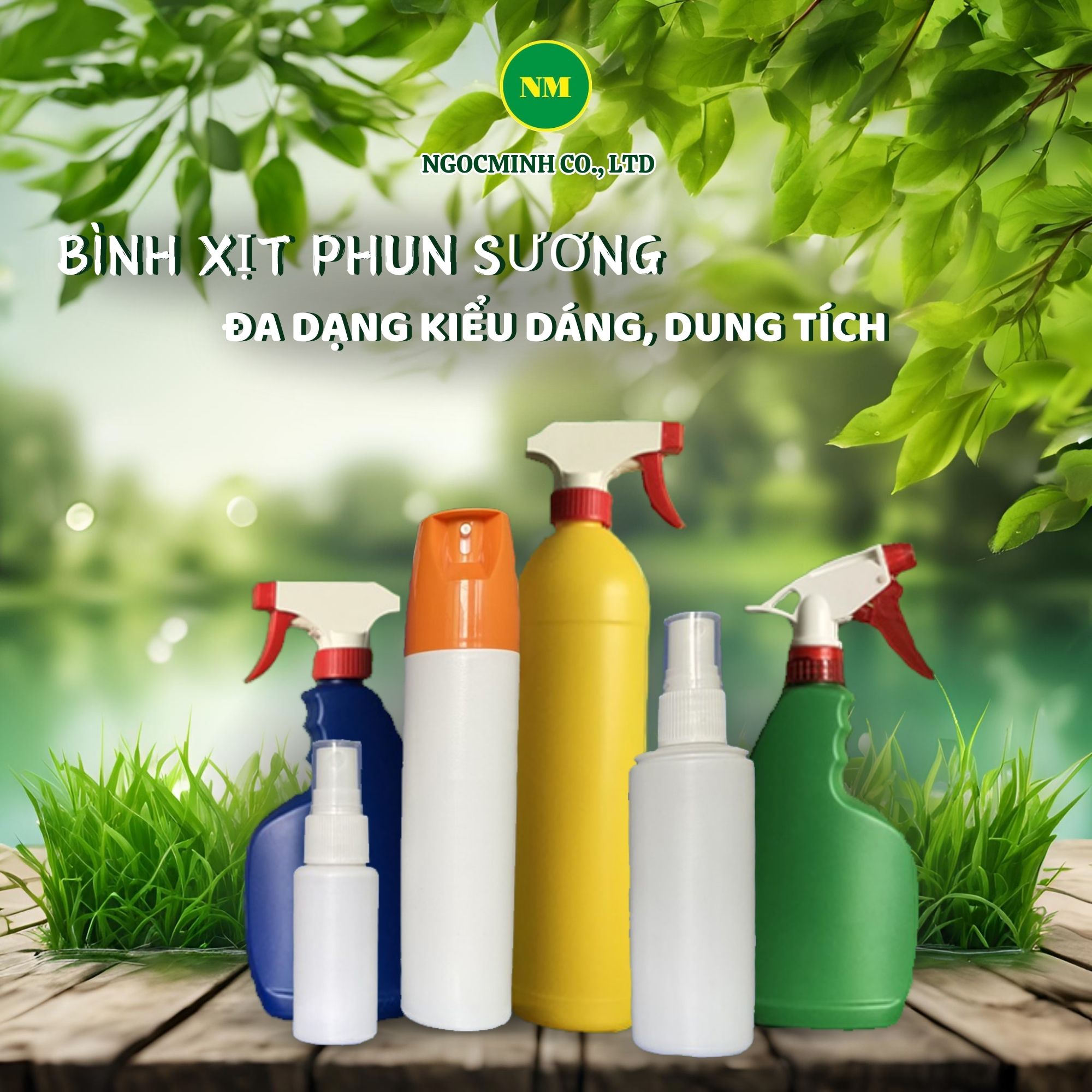 bình xịt phun sương đa năng, nhiều kiểu dáng, dung tích