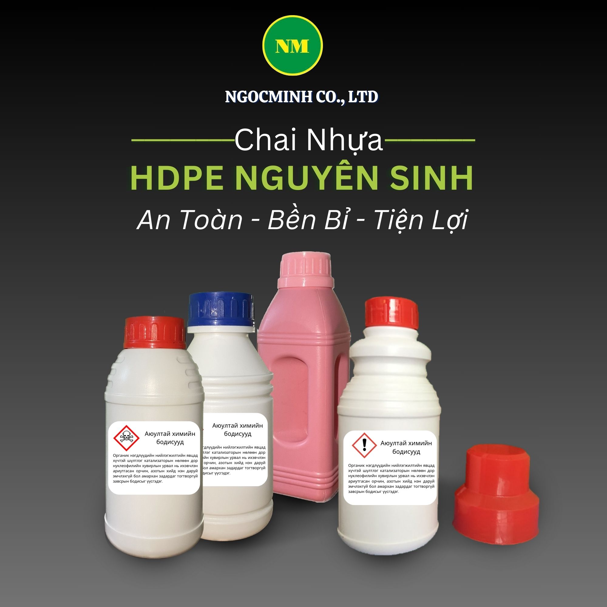 chai nhựa hdpe hóa chất