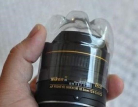 dùng chai nhựa làm ống kính máy ảnh