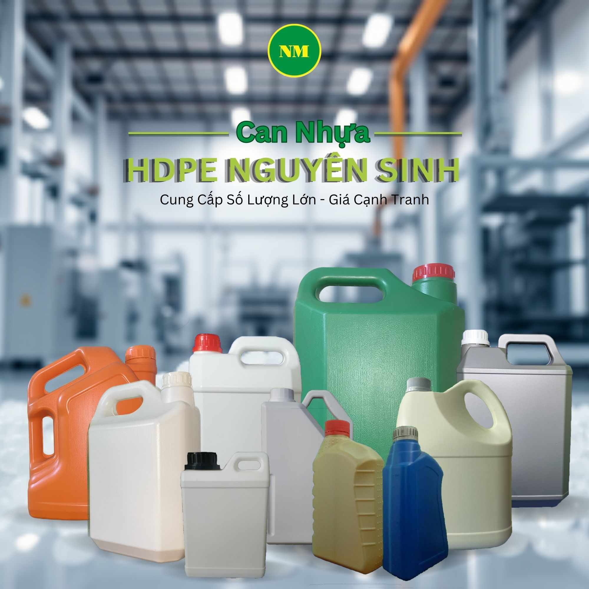 can nhựa hdpe nhiều kiểu dáng, dung tích
