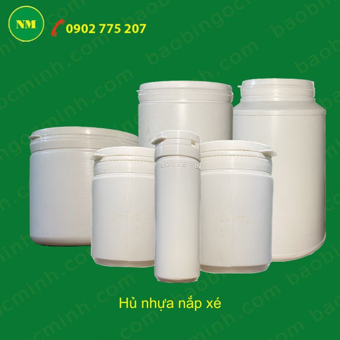 hủ nhựa nắp xé